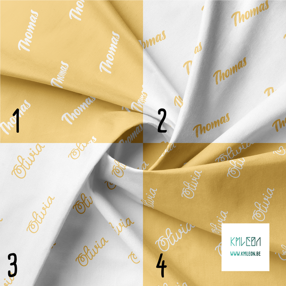 Personalised fabric in grandis yellow