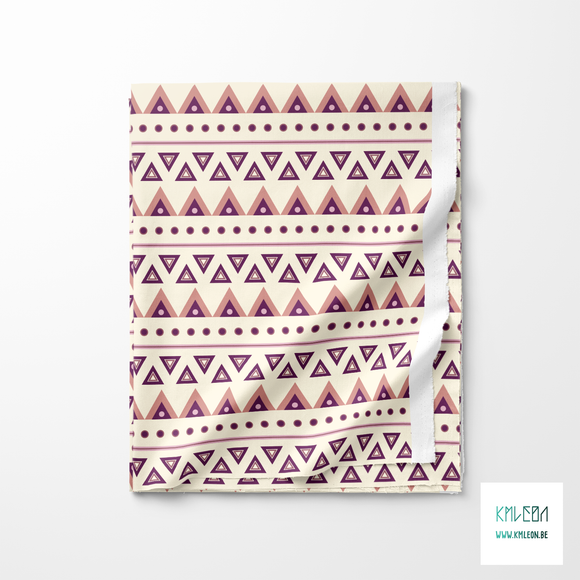 Purple and pink circles and triangles fabric