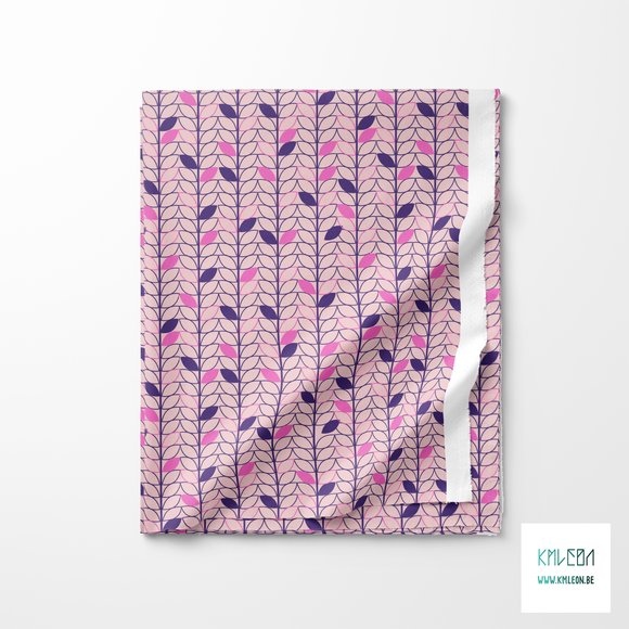 Paarse en roze blaadjes stof