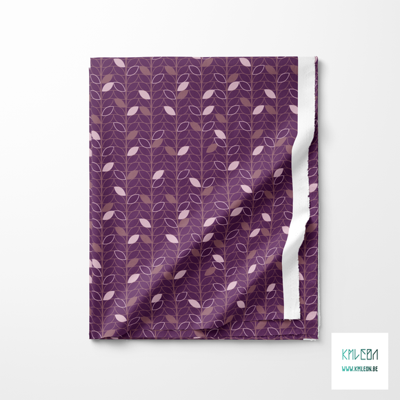 Pink and purple leaves fabric