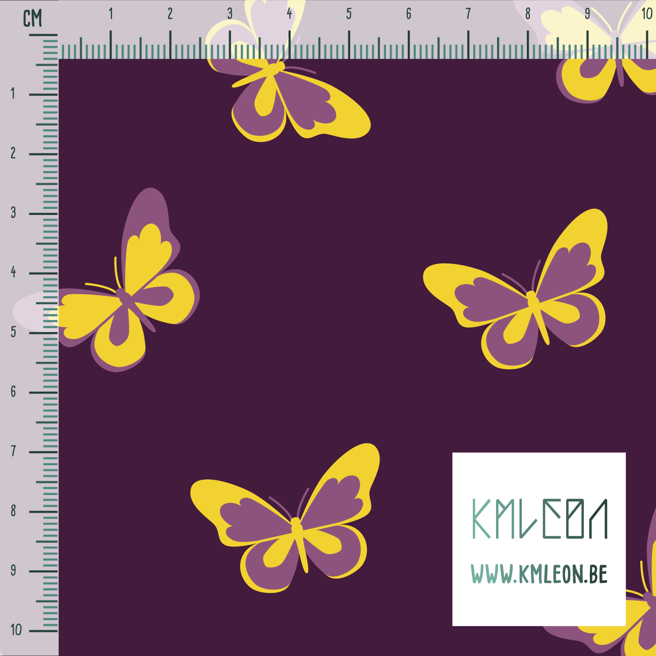 Yellow and pink butterflies fabric