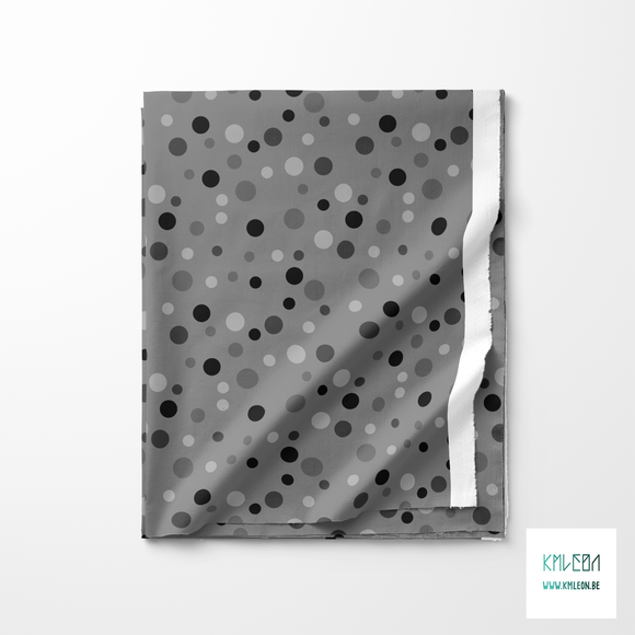 Random grey polka dots fabric