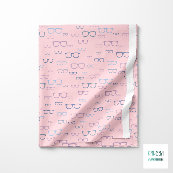 Purple and blue glasses fabric