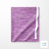 Purple and green glasses fabric