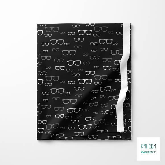 Grey glasses fabric
