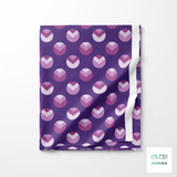 Purple circles and triangles fabric