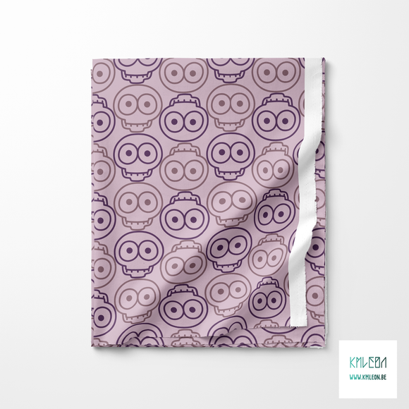 Purple skulls fabric