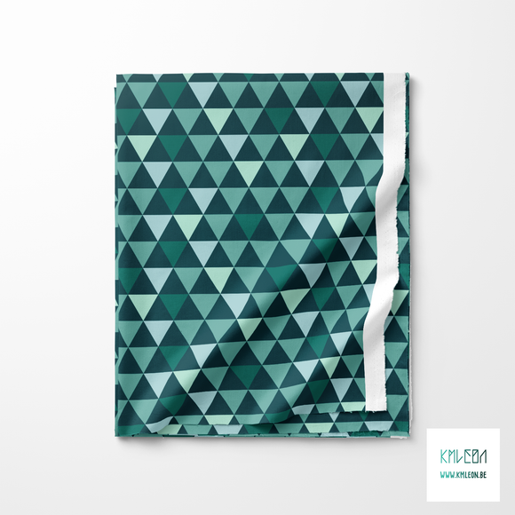 Green triangles fabric