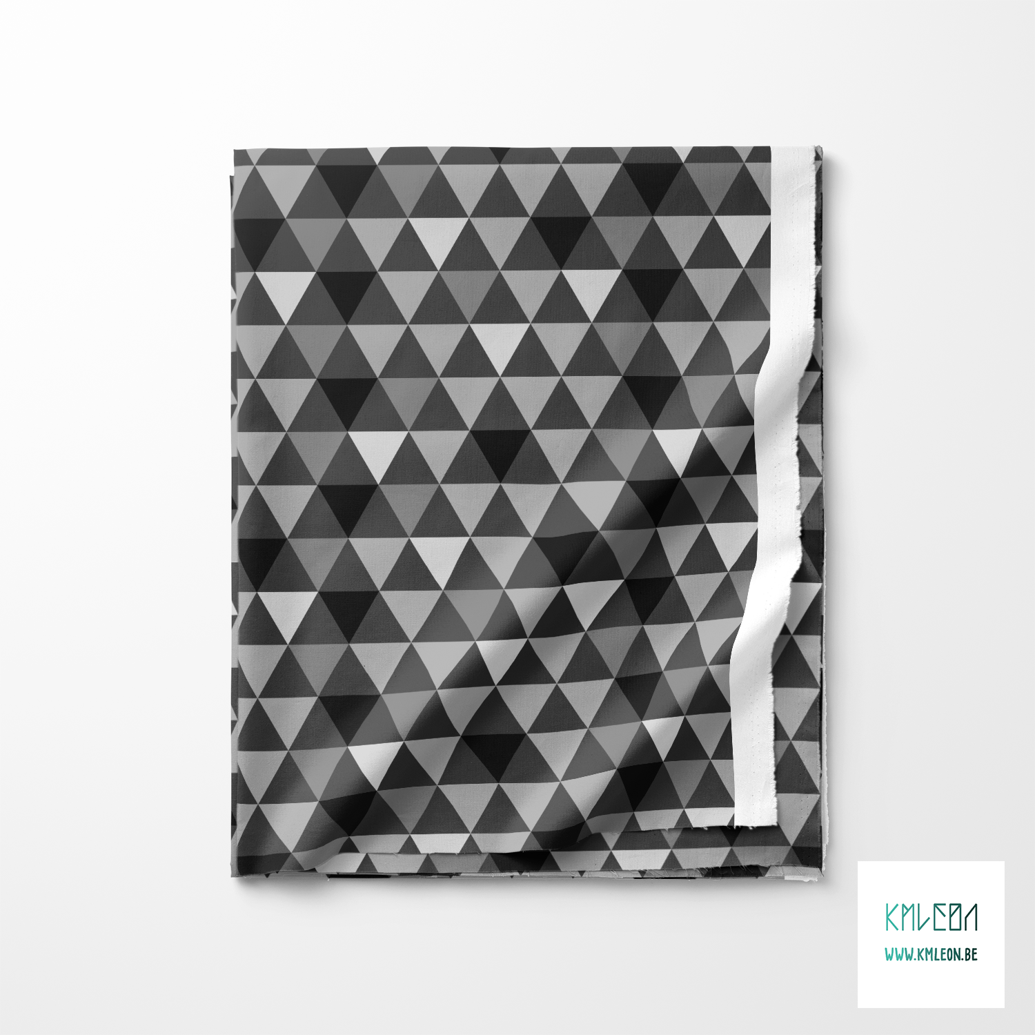 Grey triangles fabric