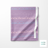 Purple, pink and blue irregular arches fabric
