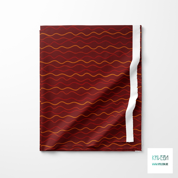 Irregular brown waves fabric