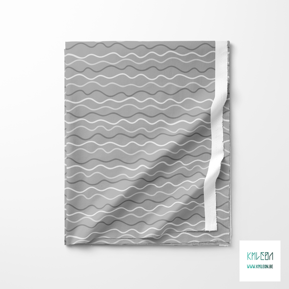 Irregular grey waves fabric