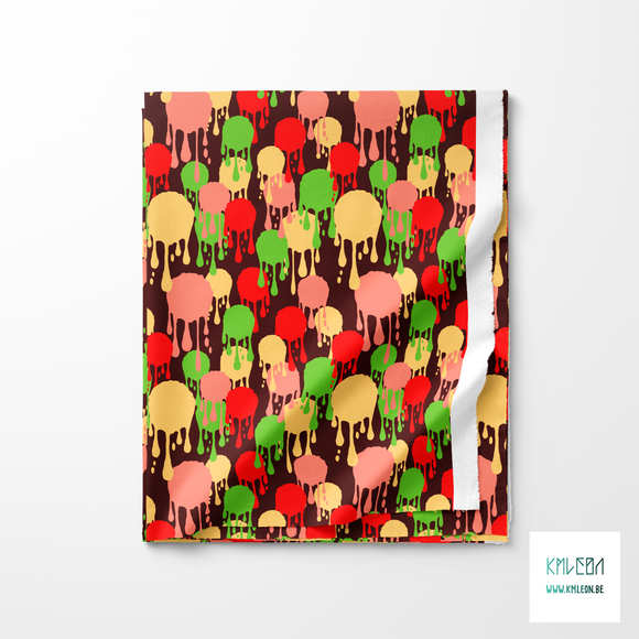 Gele, rode, roze en groene graffiti stof