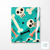 Skulls and bones fabric