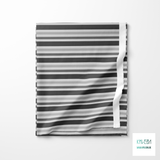 Horizontal stripes in grey fabric