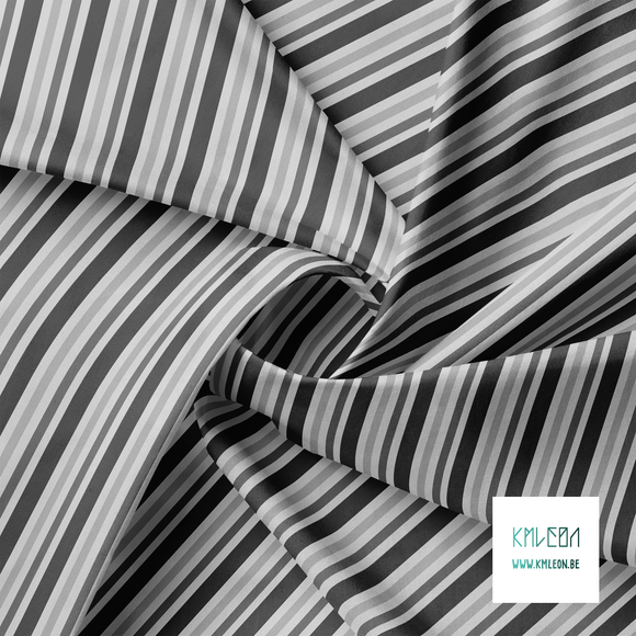 Horizontal stripes in grey fabric