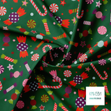 Christmas candy fabric