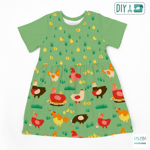 Chickens and chicks cut and sew dress