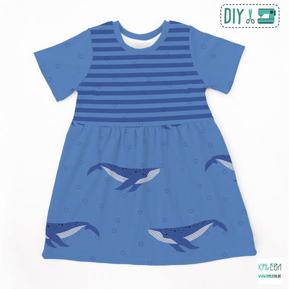Whales cut and sew dress