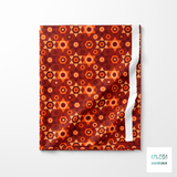 Beige, brown and orange stars fabric