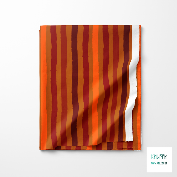 Orange and brown stripes fabric