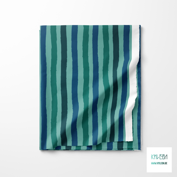 Green and blue stripes fabric