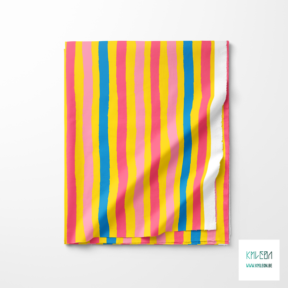 Pink and blue stripes fabric