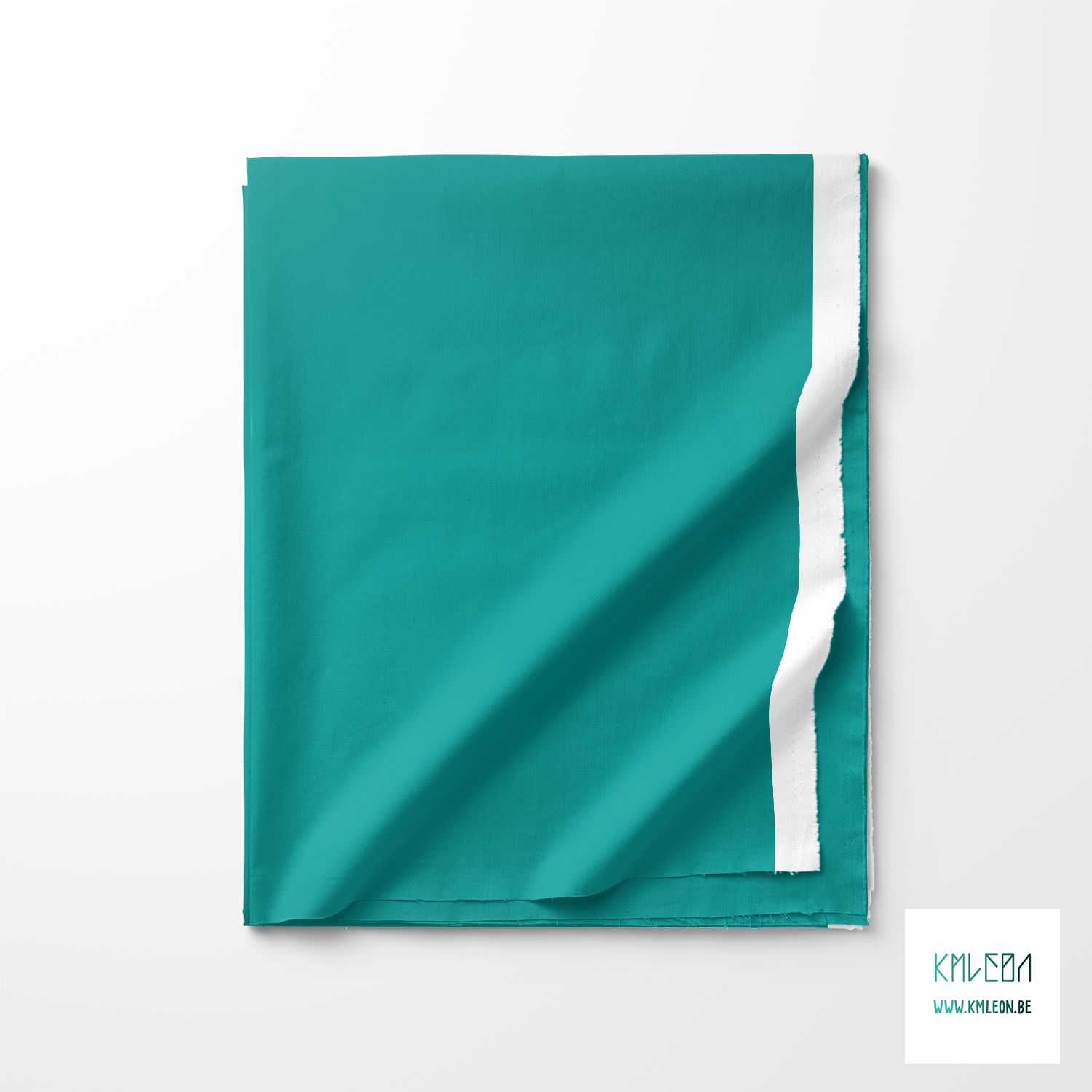 Solid lagoon green fabric