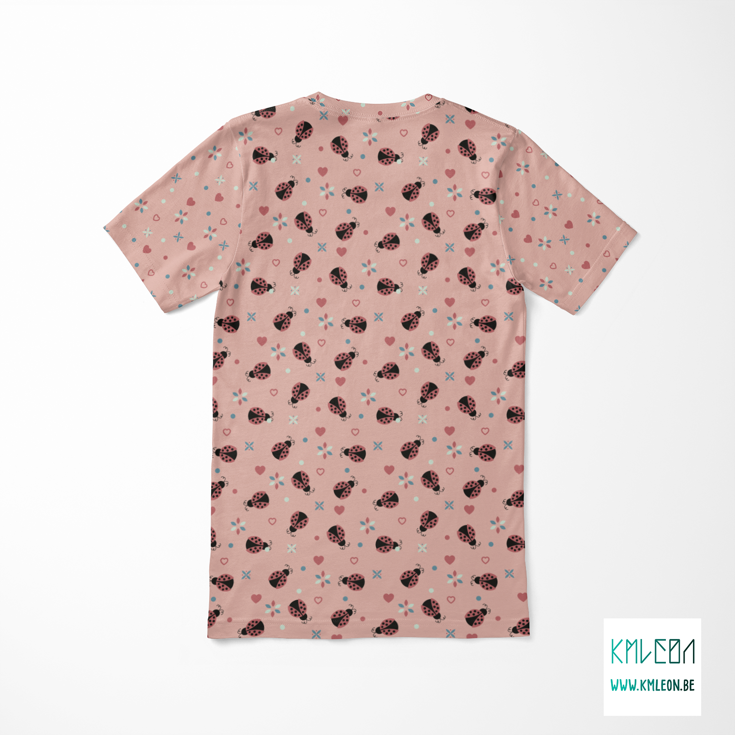 Ladybugs and flowers cut and sew t-shirt