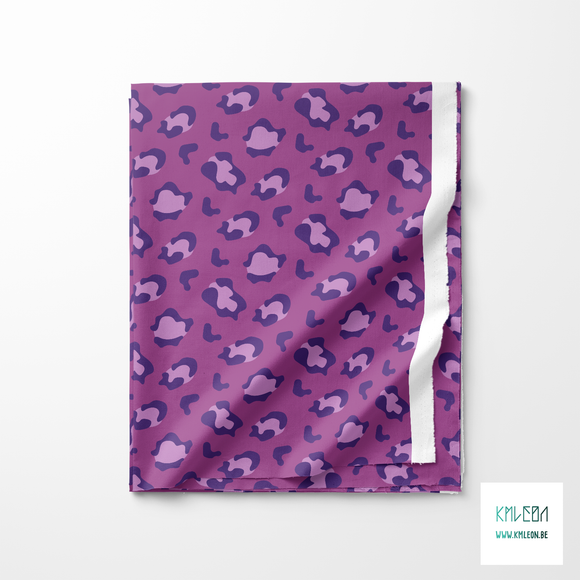 Purple leopard print fabric