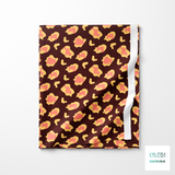 Pink and yellow leopard print fabric