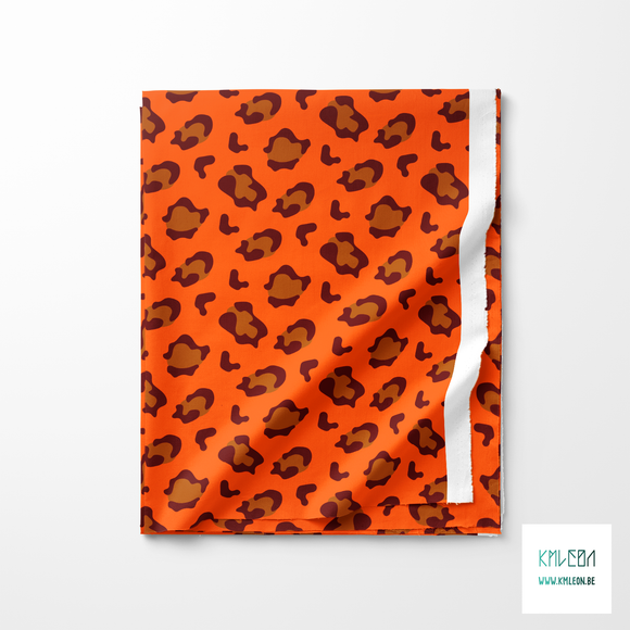 Brown leopard print fabric