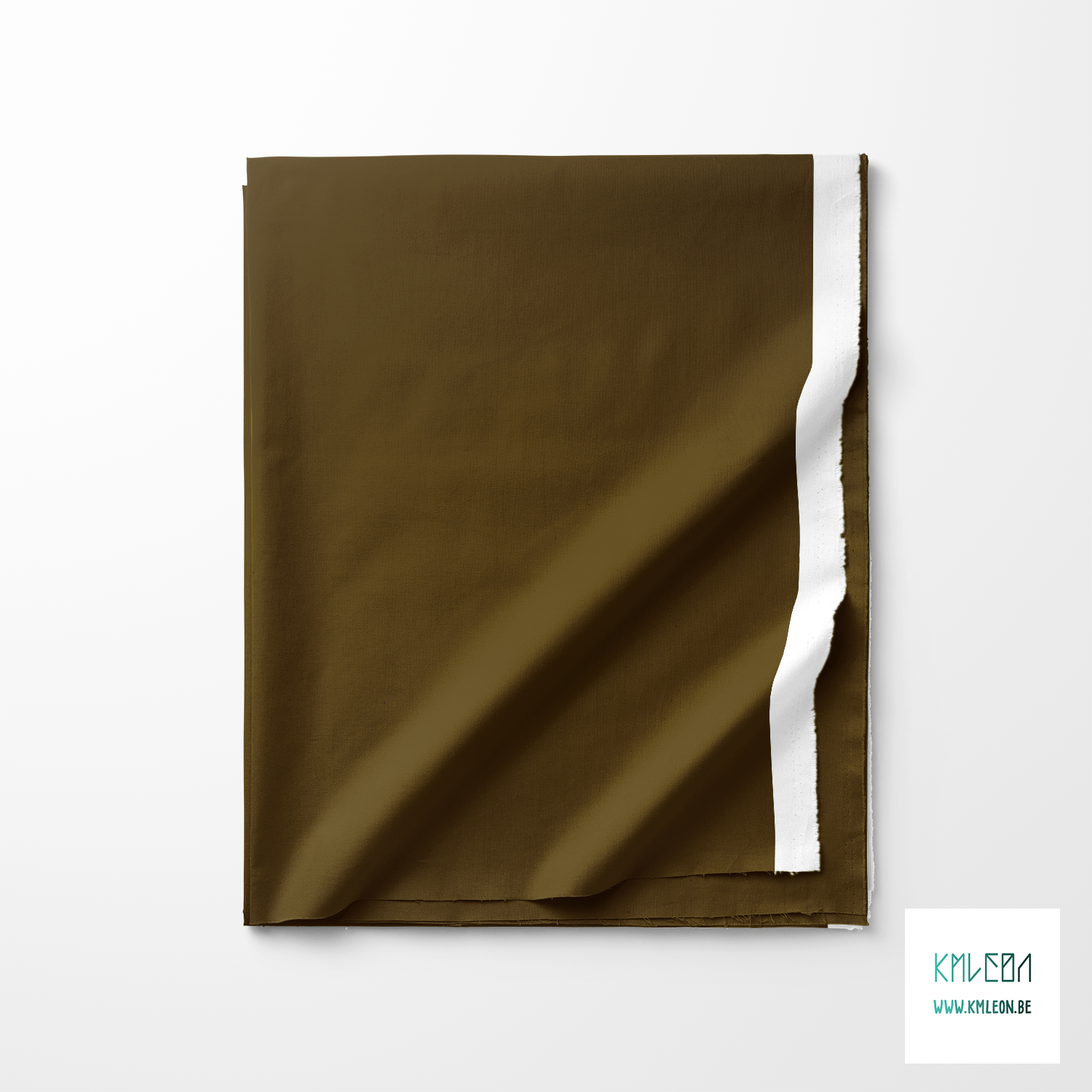Solid mikado brown fabric