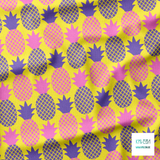 Pink and purple pineapples fabric (Large scale)