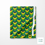 Green, yellow and navy arrows fabric
