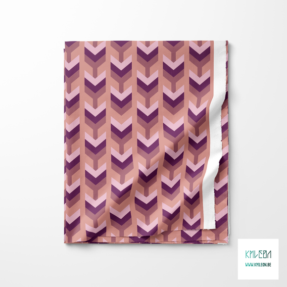 Purple and pink arrows fabric