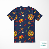 Pizza cut and sew t-shirt