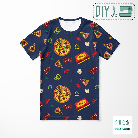 Pizza cut and sew t-shirt