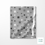 Grey squares fabric