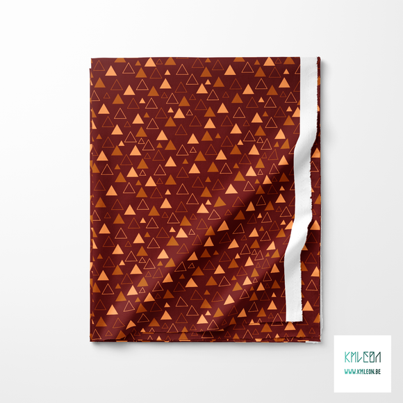 Brown and beige triangles fabric