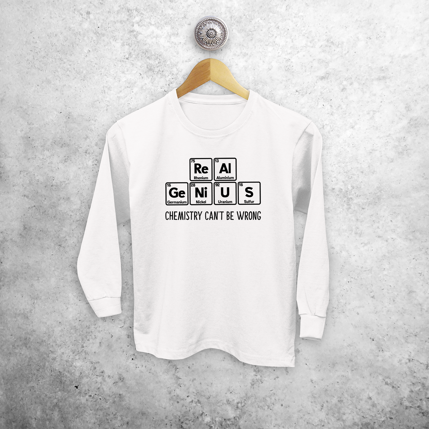 'Real genius - Chemistry can't be wrong'  kids longsleeve shirt