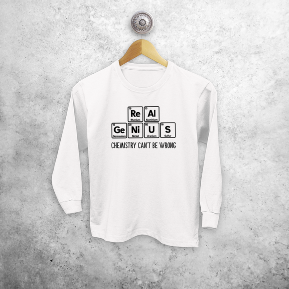 'Real genius - Chemistry can't be wrong'  kids longsleeve shirt