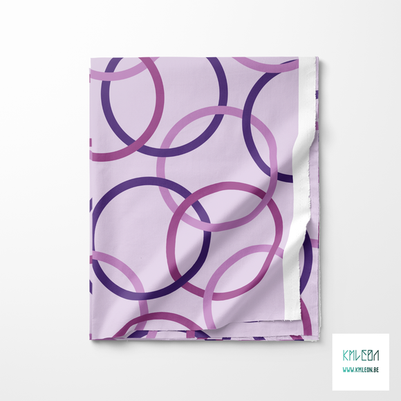 Purple interlocking rings fabric