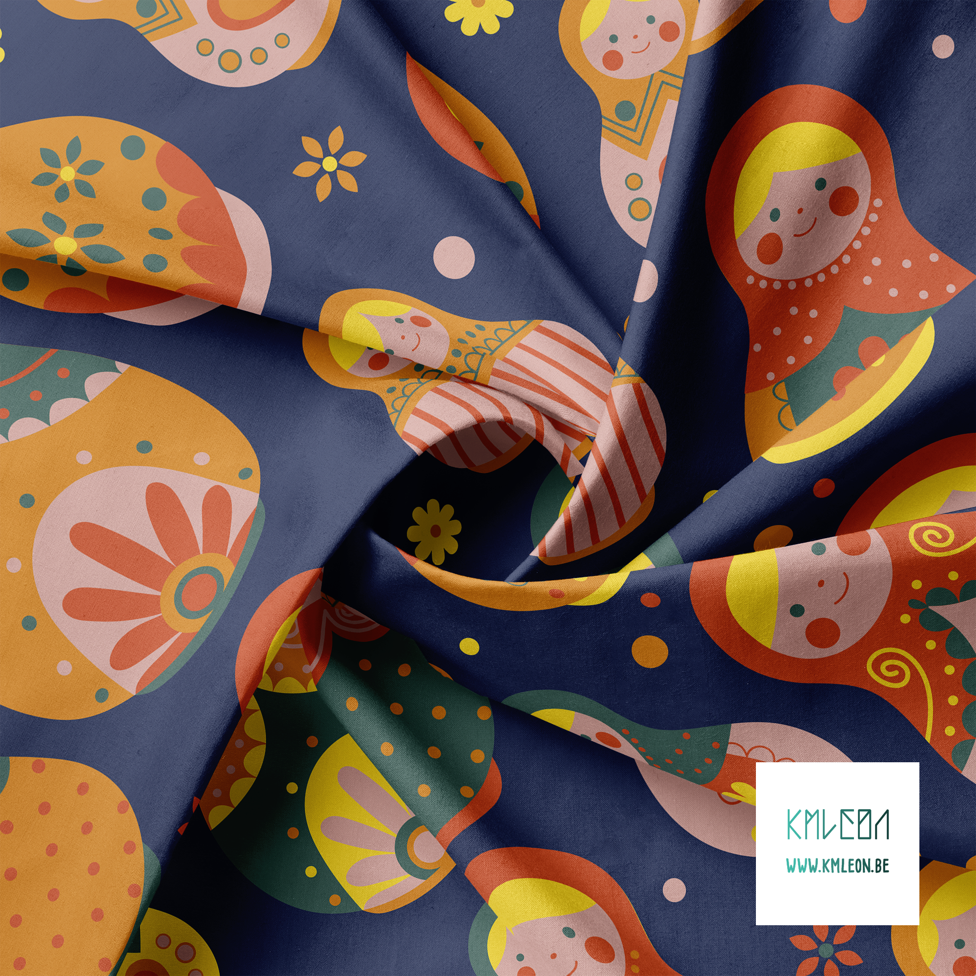 Russian dolls fabric (Large scale)