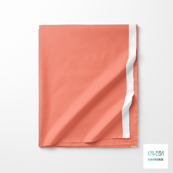 Solid salmon pink fabric