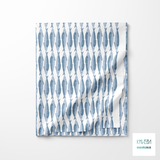Blue sardines fabric