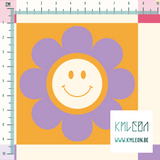 Smiley flowers fabric