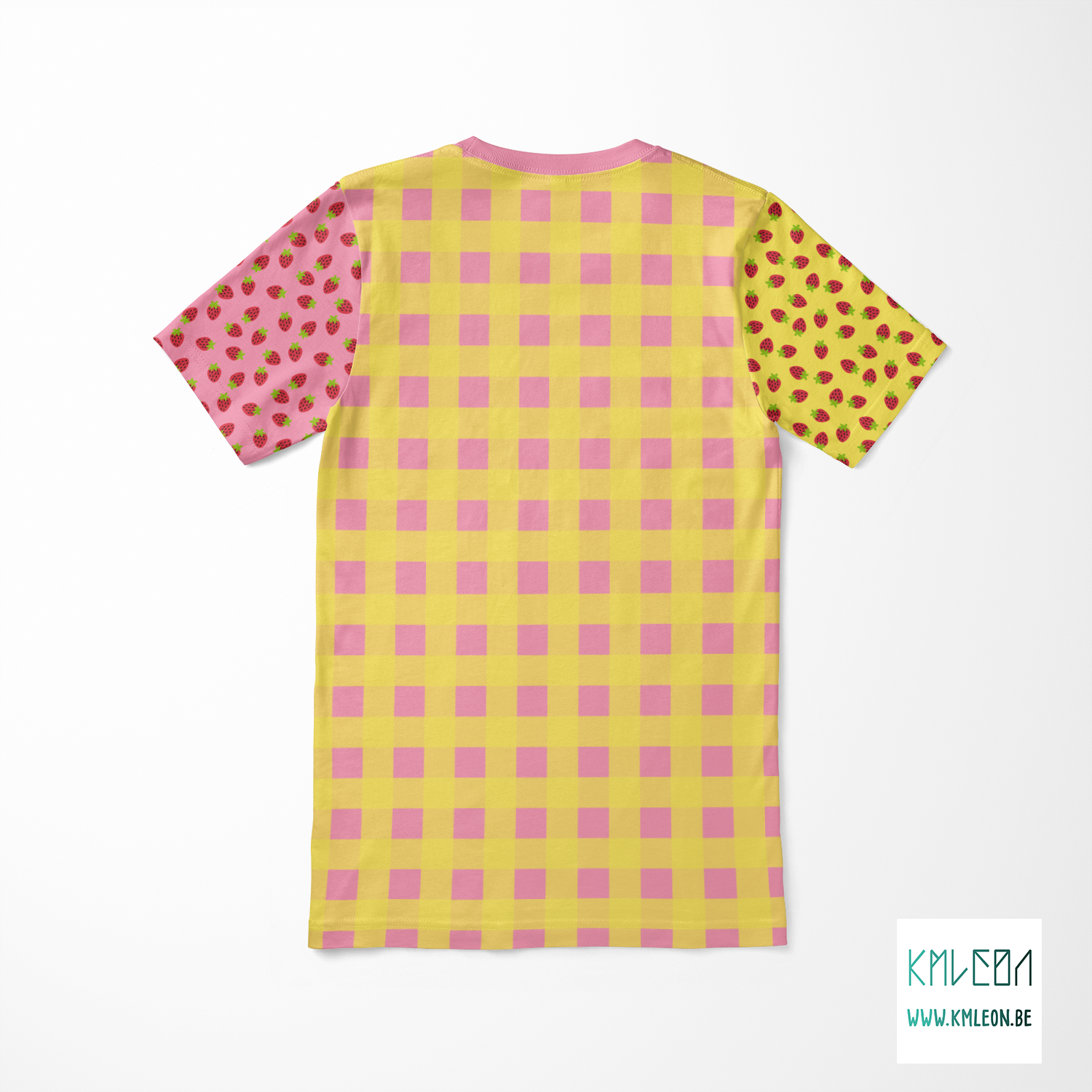 Ruiten en aardbeien knip en stik t-shirt ©