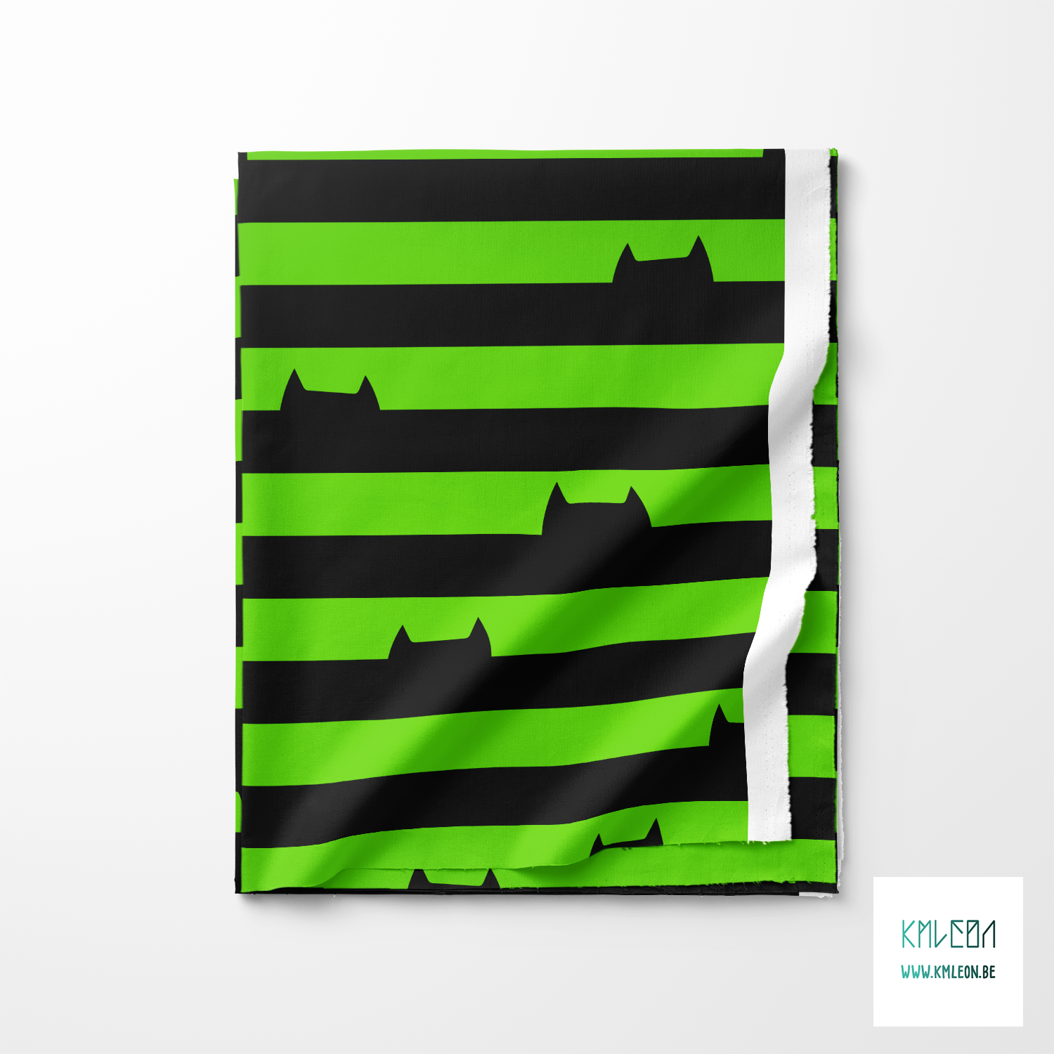 Stripes and cats fabric