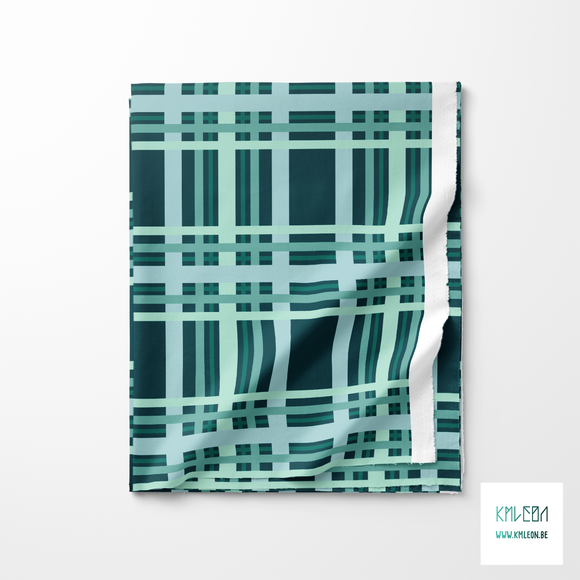 Green tartan fabric